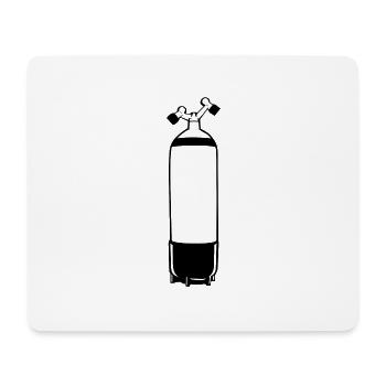 Tauchflasche DIN Outline von Scuba.Style - Mousepad (Querformat) - Weiß - Vorne