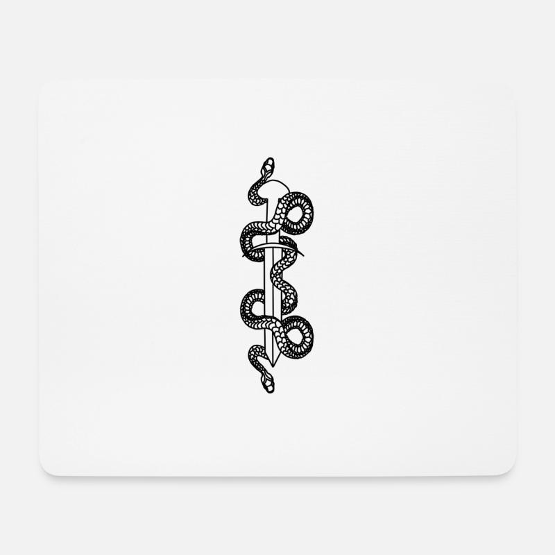 Snake Sword - Mousepad (Querformat) - Weiß