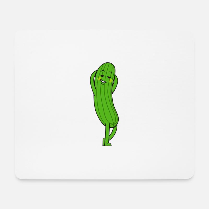 Gurke - Mousepad (Querformat) - Weiß