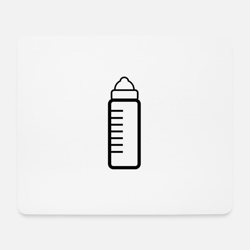 Babyflasche Flasche Fläschchen baby milch 1c - Mousepad (Querformat) - Weiß