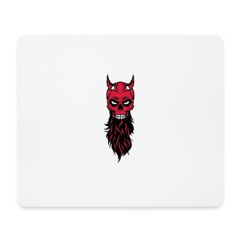dead head hipster devil bearded beard fantasy luc - Mouse Pad (horizontal) - white - Front
