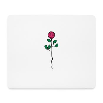 rose - Mouse Pad (horizontal) - white - Front
