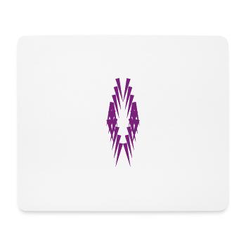 Geometrische Violettspitzen Silhouette - Mousepad (Querformat) - Weiß - Vorne