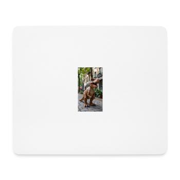 T-Rex in der Stadt - Mousepad (Querformat) - Weiß - Vorne