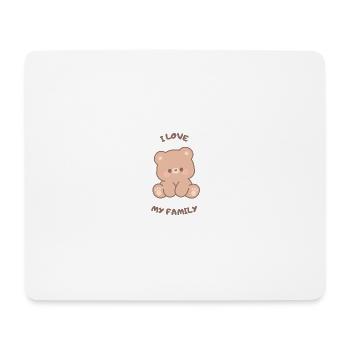 Kuschelbär Liebe zur Familie - Mousepad (Querformat) - Weiß - Vorne
