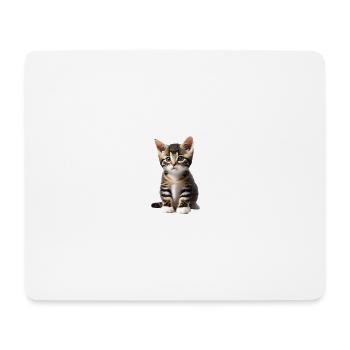 Chat - chaton - Tapis de souris (format paysage) - blanc - Devant