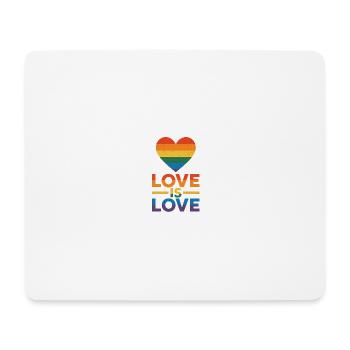 Love is Love - Mousepad (Querformat) - Weiß - Vorne