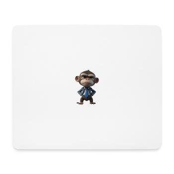 Homme d’affaires Singe - Tapis de souris (format paysage) - blanc - Devant