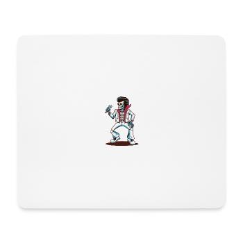 Skeleton Singer on Stage - Mouse Pad (horizontal) - white - Front