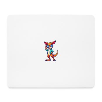Lunettes de soleil Kangaroo Comic - Tapis de souris (format paysage) - blanc - Devant