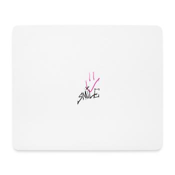 Smile black pink 001 - Mousepad (Querformat) - Weiß - Vorne