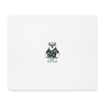 Lustiger Sommer Eisbär - Mousepad (Querformat) - Weiß - Vorne