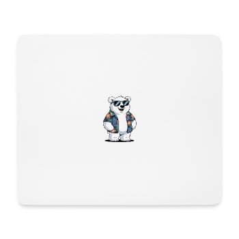 Lustiger Sommer Eisbär - Mousepad (Querformat) - Weiß - Vorne