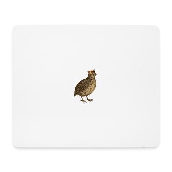 Râle des genêts - Tapis de souris (format paysage) - blanc - Devant