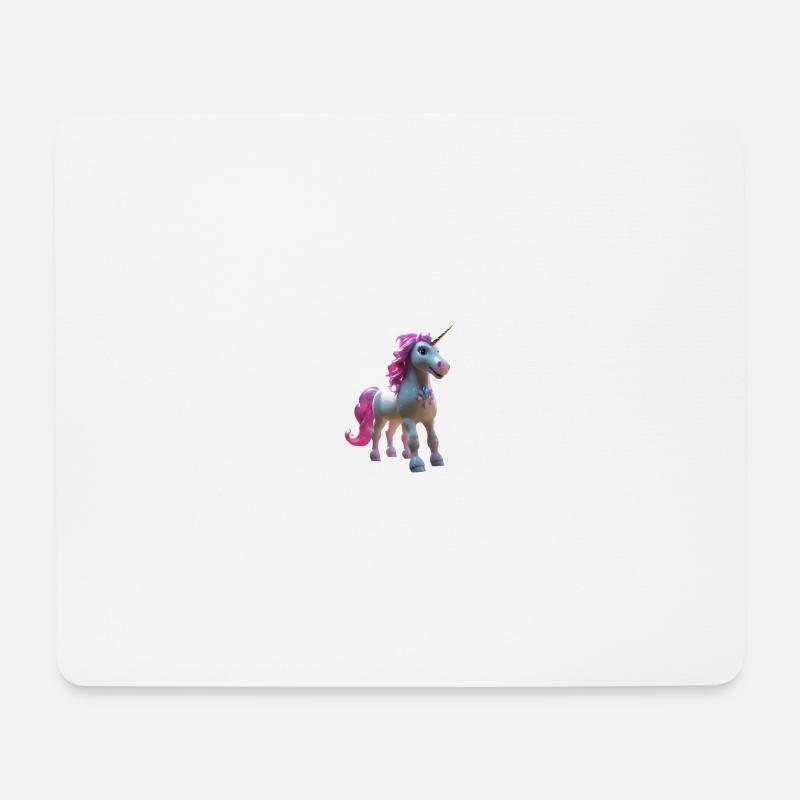 Einhorn - Mousepad (Querformat) - Weiß