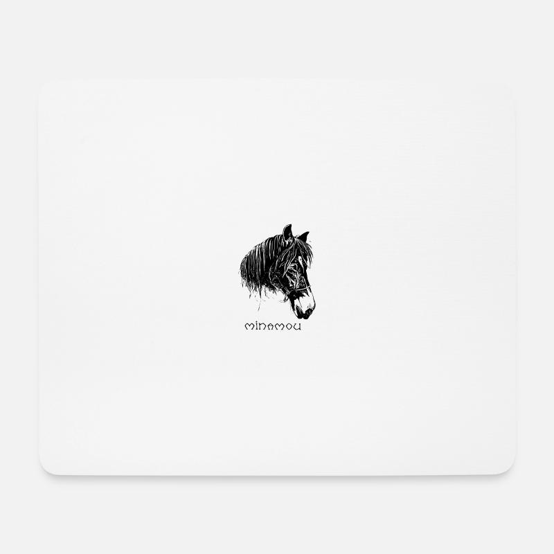 Minamou - Mousepad (Querformat) - Weiß