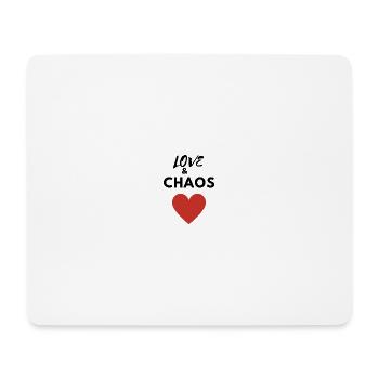 LOVE & CHAOS - Mousepad (Querformat) - Weiß - Vorne