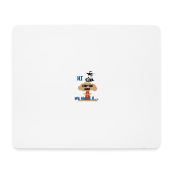 Stop Guerre Paix Dessin Cartoon - Tapis de souris (format paysage) - blanc - Devant