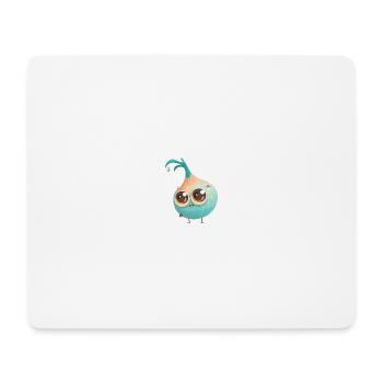 Sweet onion character with googly eyes - Mouse Pad (horizontal) - white - Front
