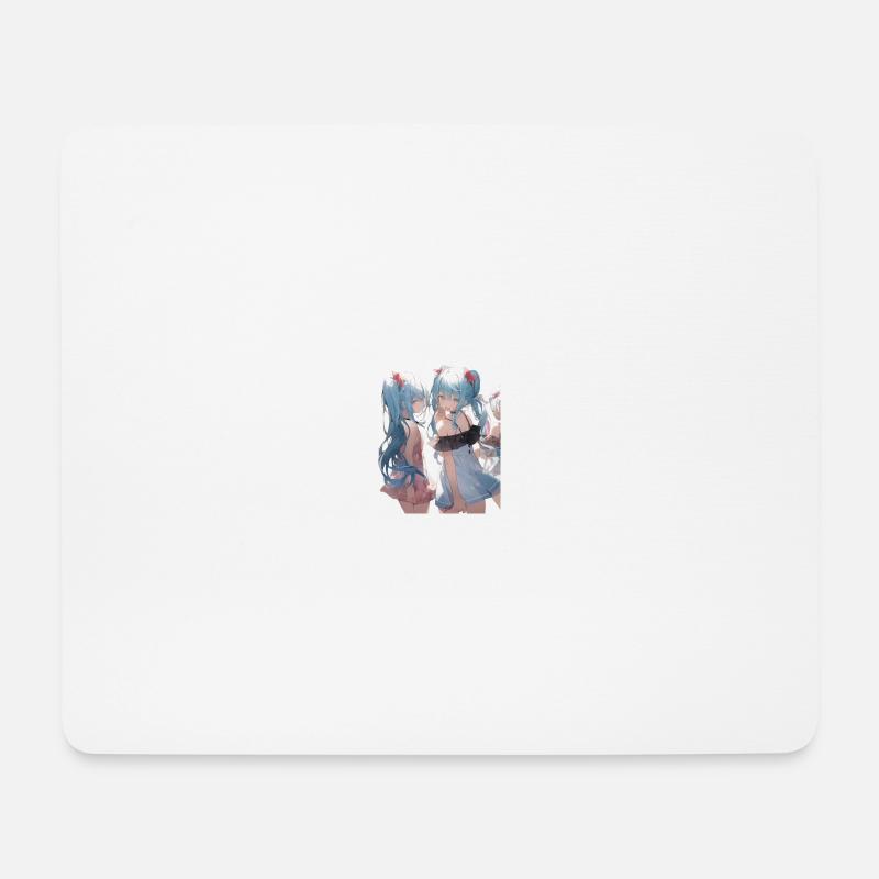 Beautiful Anime Woman - Mousepad (Querformat) - Weiß
