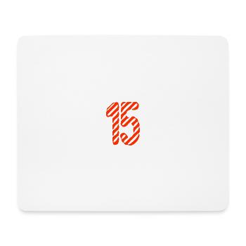 15. 15 ANS. 15e ANNIVERSAIRE. ANNIVERSAIRE 15 ANS. - Tapis de souris (format paysage) - blanc - Devant