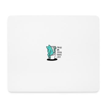 FOCUS KATZE - Mousepad (Querformat) - Weiß - Vorne