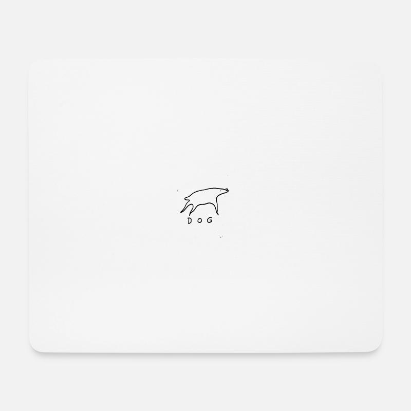 Chien - Tapis de souris (format paysage) - blanc