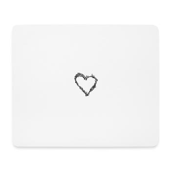 Herz - Mousepad (Querformat) - Weiß - Vorne