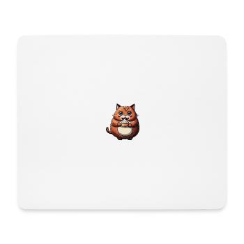 Cat eating Cake (Magical Animals Collection) - Mouse Pad (horizontal) - white - Front