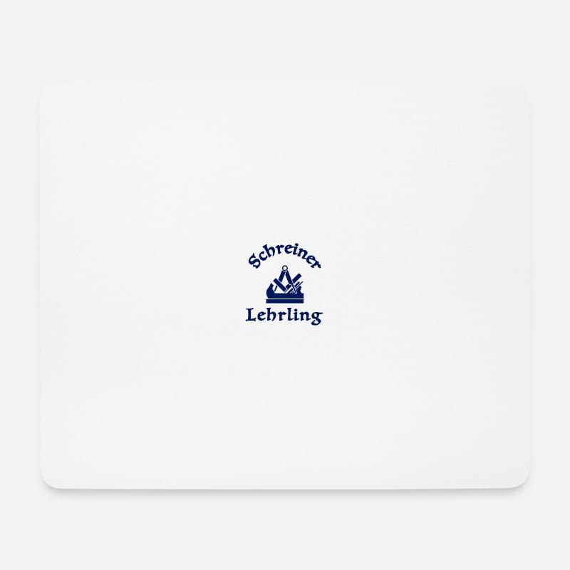 Schreinerlehrling Zunftzeichen Blau - Mousepad (Querformat) - Weiß