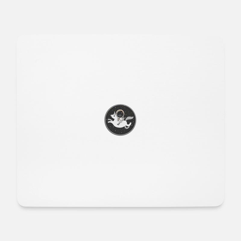 Space Unicorn - Mousepad (Querformat) - Weiß