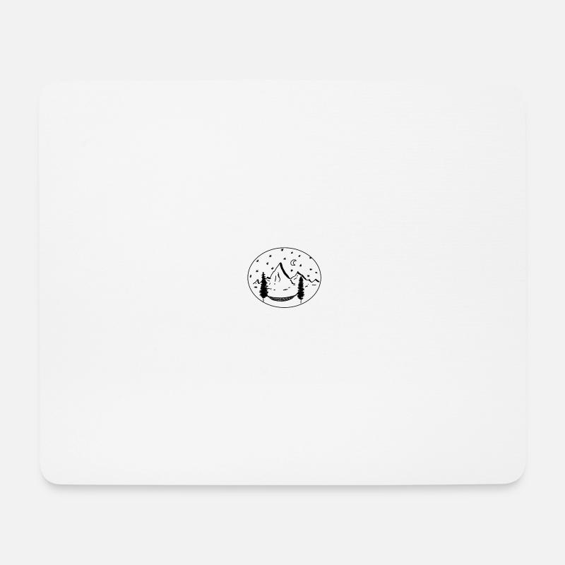 Hängematte mit Bergen Kreis Geschenkidee - Mousepad (Querformat) - Weiß