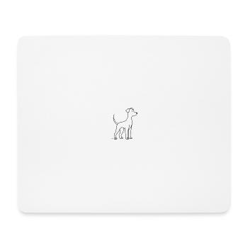 Dog's Line Art - Mouse Pad (horizontal) - white - Front