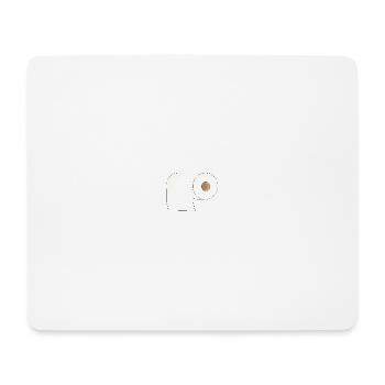 Minimalistische Toilettenpapierrolle - Mousepad (Querformat) - Weiß - Vorne