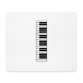 klaviertasten, piano, klavier, keyboard - Mousepad (Querformat) - Weiß - Vorne