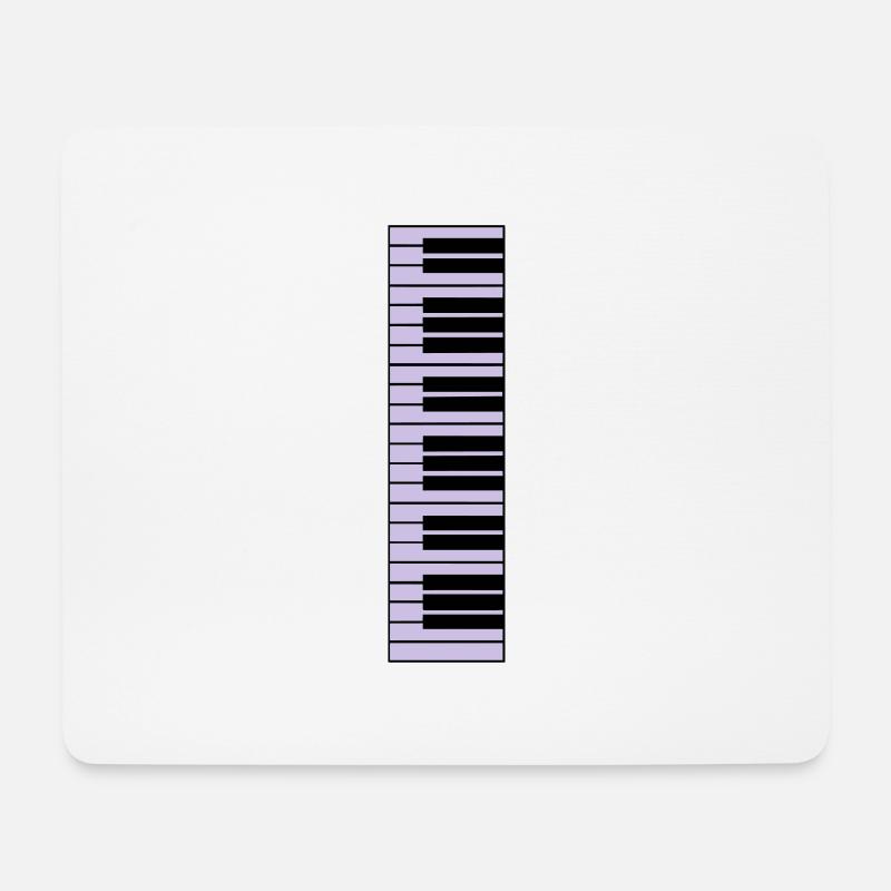 klaviertasten, piano, klavier, keyboard 2farbig - Mousepad (Querformat) - Weiß