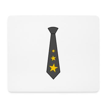 Cravate avec des étoiles - Tapis de souris (format paysage) - blanc - Devant