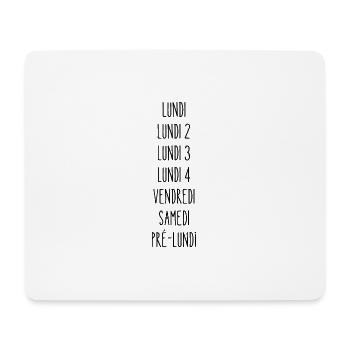 lundi 2 - Tapis de souris (format paysage) - blanc - Devant