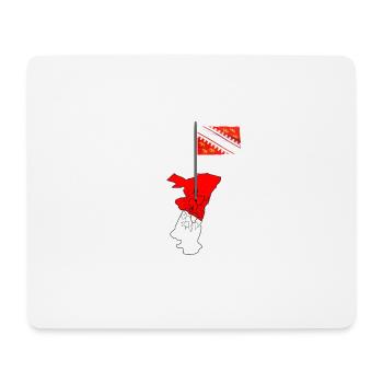 Elsass Flagge - Mousepad (Querformat) - Weiß - Vorne