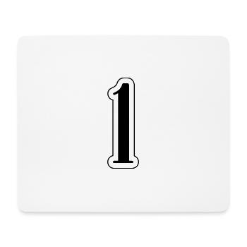 1 number symbol - Mouse Pad (horizontal) - white - Front