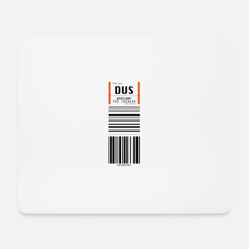 Flughafen Düsseldorf DUS - Mousepad (Querformat) - Weiß