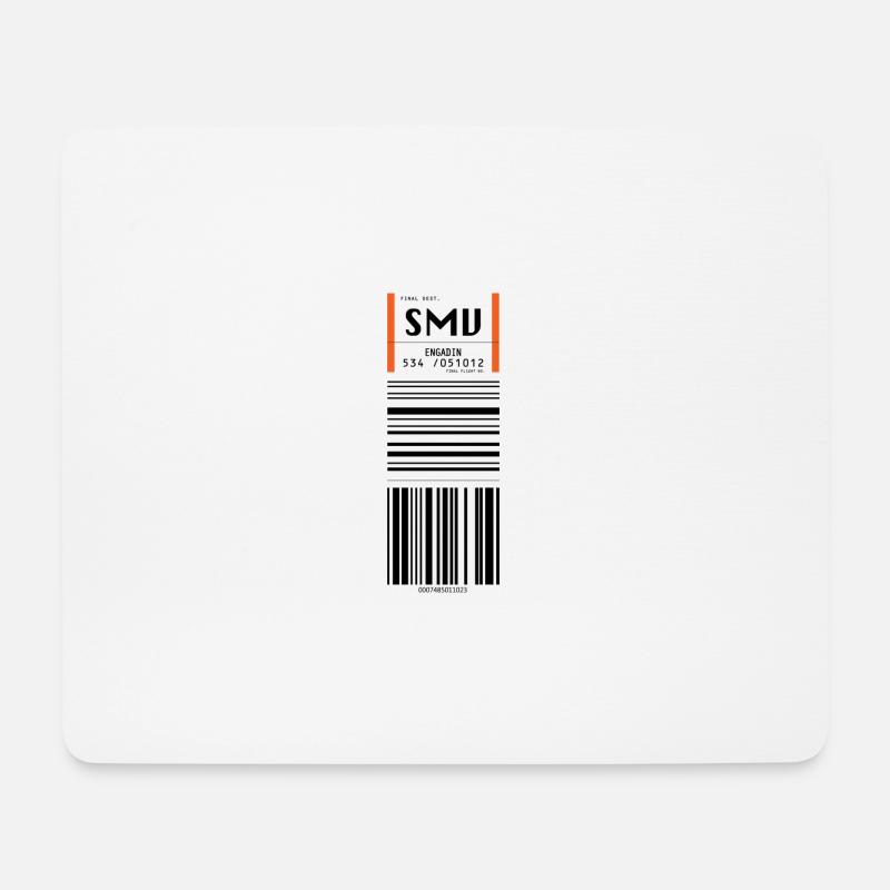 Flughafen Engadin Samedan - Mousepad (Querformat) - Weiß
