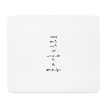 Onkel in verschiedenen Sprachen - Mousepad (Querformat) - Weiß - Vorne