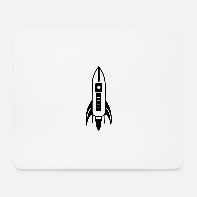 Rakete - Mousepad (Querformat) - Weiß