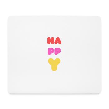 HAPPY - Mouse Pad (horizontal) - white - Front
