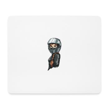 Lady Biker pour un motard motard - Tapis de souris (format paysage) - blanc - Devant
