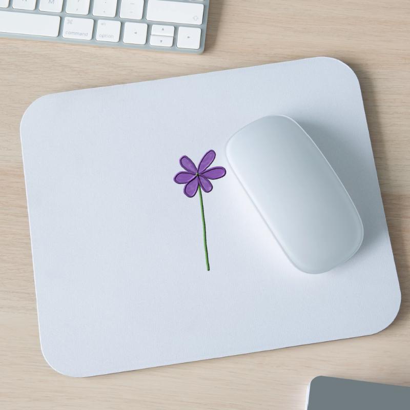 Fleur violette avec un léger dégradé Tapis de souris (format paysage)