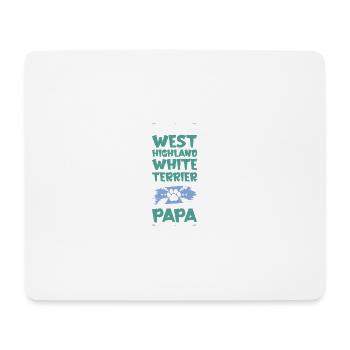 West Highland,White Terrier Dogs Dad - Mouse Pad (horizontal) - white - Front