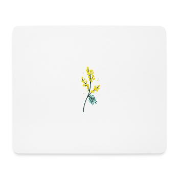 Petites Fleurs - Mimosa - Tapis de souris (format paysage) - blanc - Devant