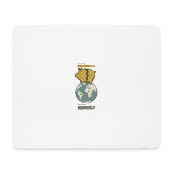 Fernweh vs. Budget - Mousepad (Querformat) - Weiß - Vorne